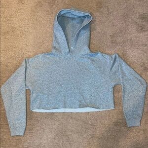 Women's Grey Cropped Hoodie
